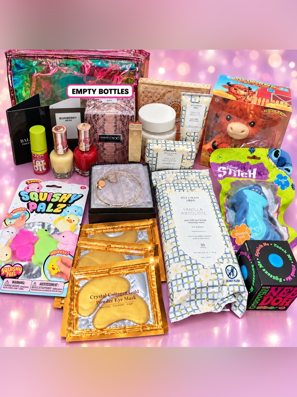 RJ Trinkets Squishy & Beauty Bundle (Jimmy Choo, Tom Ford, Beekman)